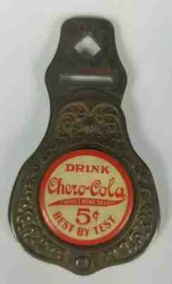 Scarce! 1913 Chero Cola advertising Bottle opener Skate key watch fob combo coke