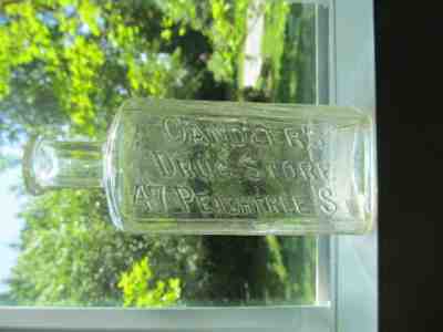 COCA COLA MEDICINE  BOTTLE FROM CANDLER'S DRUG STORE, 47 PEACHTREE ST,.5 1/2"