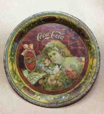 1901 Coca-Cola Hilda Clark Tip Tray Poor Condition INV-P0612