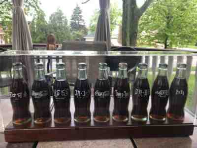 RARE! Coca Cola 100th Ann. International 9 Bottle Dealer Set w/ Ethiopia Bottle