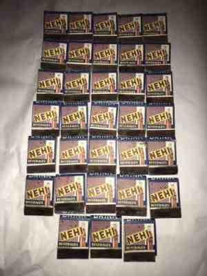 LOT OF 33,1950s NOS DRINK NEHI BEVERAGES, RC COLA FULL, JERSEY MATCH CO MATCHES