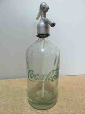 Coca Cola Coke Seltzer Bottle Mississippi Soda Fountain 1 Liter Great Shape 1894