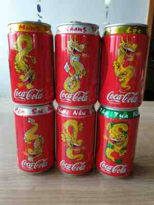 Nice Coca Cola can from Vietnam new year set. 6.empty cans