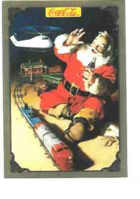Artist Proof Gold Coca Cola Santa Season Greatings by Sundbloom