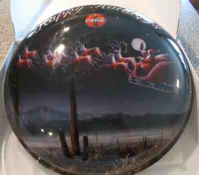 Coca Cola Round Lighted Sign 2000 Phoenix CC Bottling Co. limited edition desert
