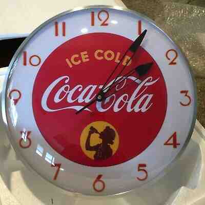VINTAGE 1940'S STYLE PAM COCA COLA, COKE LIMITED EDITION BUBBLE CLOCK