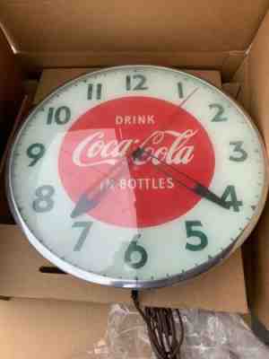 vintage coca cola lighted clock