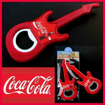 1 x Coca Cola Red Guitar ( 2 in1 ) Magnet & Bottle Opener Souvenir Coke Thailand