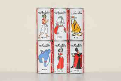 1993 Coca Cola 6 cans set from Venezuela, Disney's Aladdin