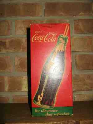 Vintage 1940’s Coca-Cola Advertising Paper Straws Box with Straws Pause that Ref