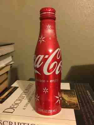 Vintage Coca Cola Bottle Peace + Enjoy 8.5 FL OZ Aluminium 2009-2010 Mint