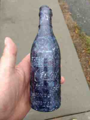 Early 1900s Purple Amethyst STRAIGHT SIDED Coca Cola Bottle Montgomery Alabama
