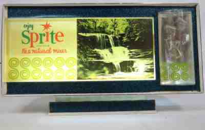 1961 Sprite Coke Coca Cola 3D Lighted Bubbler Bubbling Soda Pop Bar Counter Sign