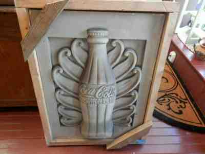 Vintage Coca Cola Coke Bottle Architectural Fragment Cast Concrete 