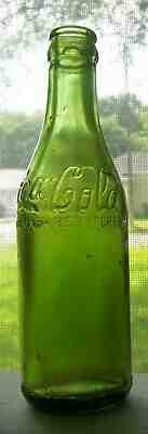 Dark Green Straight Side embossed Script Coca Cola Bottle Canada Coke