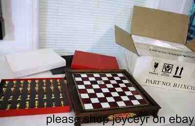 New RARE Franklin Mint Coca Cola Stained Glass Chess Set Great Gift