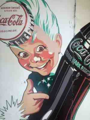 Original Coca Cola Sprite Boy Billboard Tin Sign 1948 coke advertising 10' x 8'