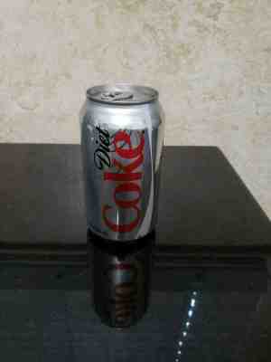 Factory error pressurized unopened empty Diet COCA COLA can (For Charity)