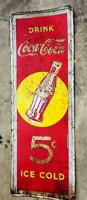 Coca Cola Tin sign Snyder Coke Drug Store 18x 54 Pepsi Button 595