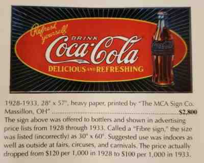 Large 57 x 28 original 1930 RARE Coca Cola Fibre starburst sign gas oil 