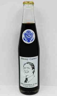 *HTF 1985 Jimmy Carter 39th President Coca Cola Bottle w Gold Cap Only 420 made
