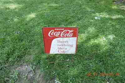 Antique Coca Cola Metal Store Display Bottle Crate Rack Sign