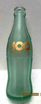 1986 JAPAN COCA-COLA 100TH ANNIV FROSTED BOTTLE-GOLD LETTERING MINT 86 MADE!
