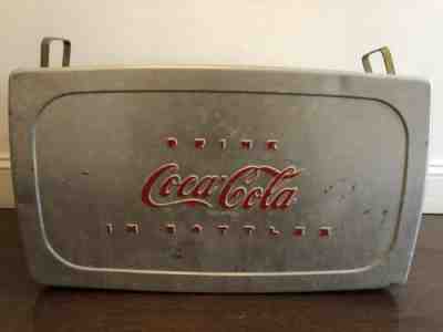 Vintage Large Drink Coca Cola In Bottles Aluminium Cooler Coke With Both Trays!