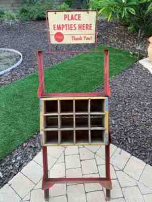 Vintage Coca Cola “ Place Empties Here” display Stand 4ft RARE!!!