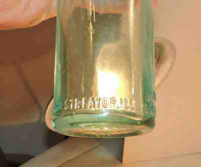 RARE STRAIGHT SIDE COCA COLA BOTTLE " STREATOR, ILL."  PORTER'S - R. R. " NICE "