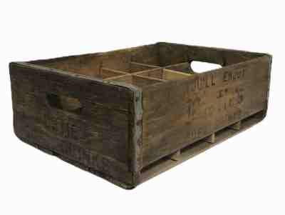 Vintage Postie's Soda Pop Soft Drink Wooden Crate Carrier 12 Slot bottle holder