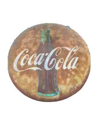 Coca-Cola Original Vintage Button Metal Sign 48"