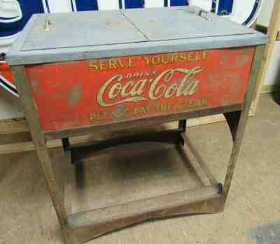 Rare Original 1929 Glascock Embossed Coca Cola Coke Ice Chest Cooler JJ41