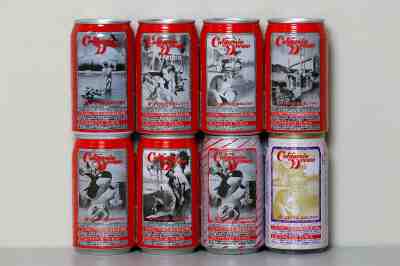 1993 Coca Cola 8 cans set from Japan, California Dream / United Airlines