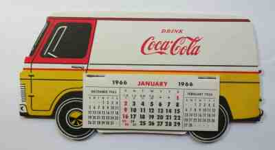VINTAGE 1966 COCA-COLA SERVICE VAN CALENDAR SALESMAN SAMPLE