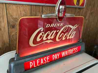 Coca-Cola 1948 Fountain Light Up Sign Edgebrite Coca Cola "WAITRESS"