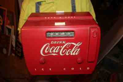 Original Vintage 1950's Coca Cola Soda Pop Machine Radio Sign~Nice & Works