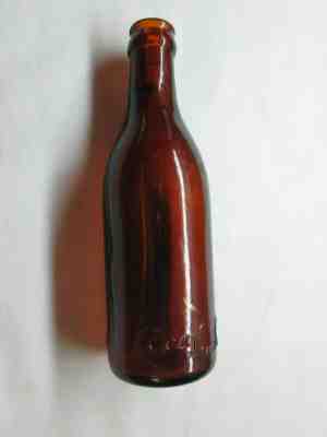 RARE..Coca Cola Amber Straight Side Bottle  ~~CHARLESTON W. VA ~ ~~NICE COND~~