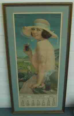 Antique 1922 Baseball Coca-Cola Coke Advertising Calendar Professionally Framed
