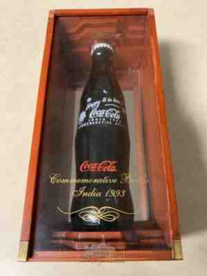 SCARCE 1993 INDIA COCA-COLA BOTTLE W/DISPLAY BOX THE RETURN OF COKE TO INDIA 710
