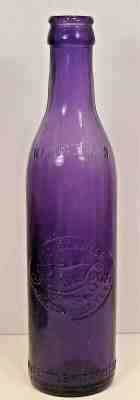 c1905 TALL PURPLE-AMETHYST STRAIGHT SIDE - PEPSI-COLA BOTTLING  JACKSONVILLE FLA