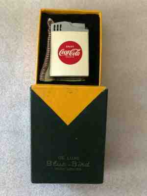 Vintage, Coca-Cola, c. 1963 Bluebird Musical Lighter in Original Box, VG+/Ex 