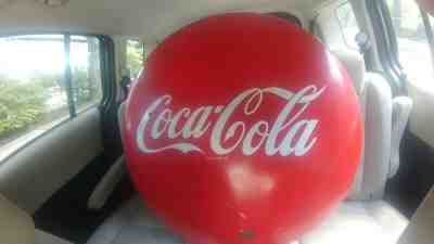 Original Coca Cola Porcelain 36 Inch Button Sign Coke Vintage 