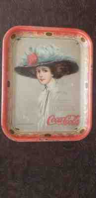 Original 1910 Coca Cola Hamilton King Rectangle Serving tray