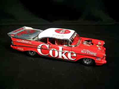 Danbury Mint Die Cast 1957 Coca Cola Chevy Pro Street Super Comp Car