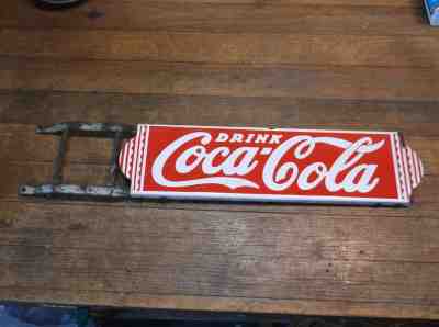1930's RJ DEWEES PORCELAIN DOOR PUSH WITH ONE BRACKET