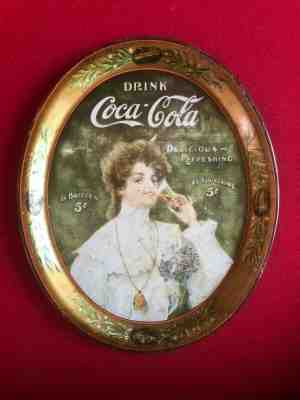 1906, Coca-Cola, Large Vintage Serving Tray (Rare) Vintage (10 1/2" x 13 1/4")