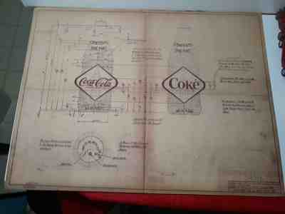 1966 Original Diamond Straight Sided Coca Cola Glass Bottle Blueprints