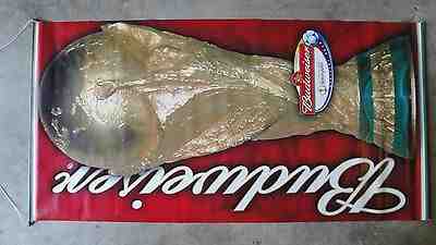 Very Rare Soccer World Cup Budweiser Heavy duty Vinyl Banner 2002