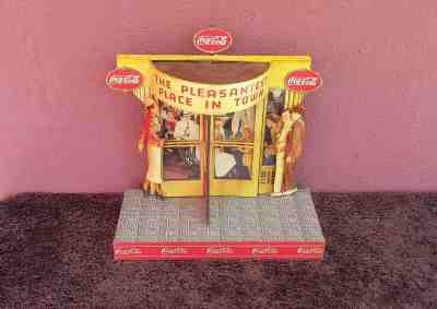 COCA COLA THE PLEASANTEST PLACE IN TOWN REPRODUCTION AD WOOD 1906 1960s OG